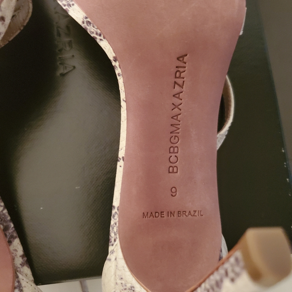 BCBGMAXAZARIA Snake Leather Sandals - Picture 9 of 15